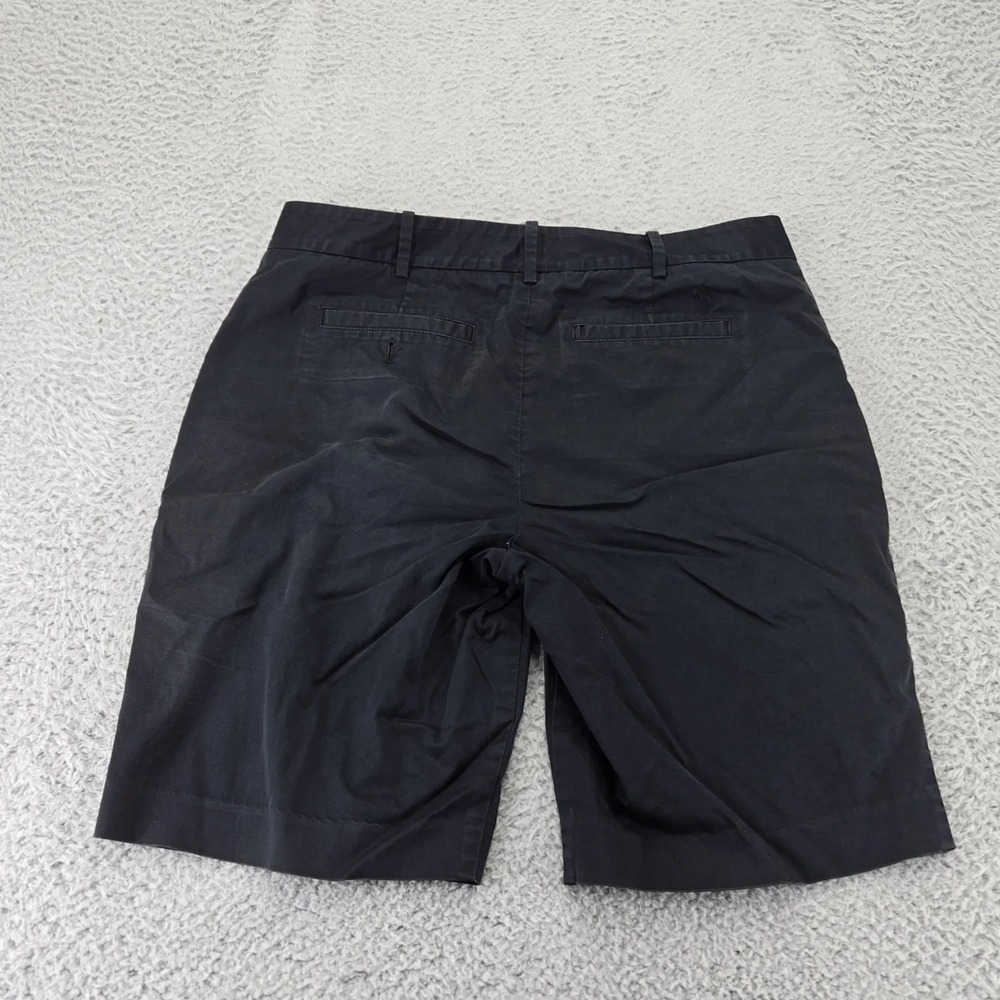 Ralph Lauren Golf Shorts Womens 10 Black Chino Flat Front Classic Fit Mid Rise - Picture 4 of 9